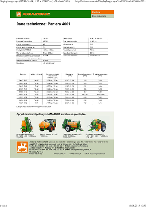 Önjáró  szántóföldi permetezők Amazone Pantera 4001 (33)