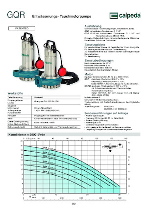 Szannyiszap szivattyúk Calpeda GQR 10-16