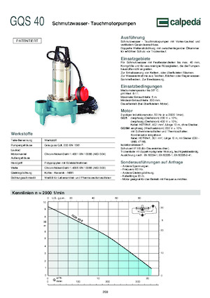 Szannyiszap szivattyúk Calpeda GQV 50-8