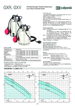 Szannyiszap szivattyúk Calpeda GXR 12-18