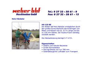 Aprtógépek weber bbf HS 125 BE