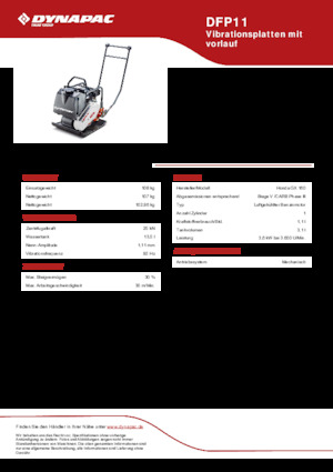 Egyirányú vibrolapok Dynapac DFP11