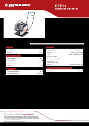 Egyirányú vibrolapok Dynapac DFP11