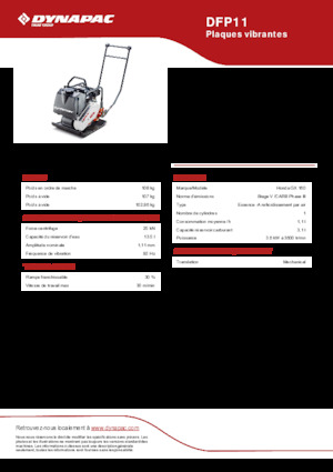 Egyirányú vibrolapok Dynapac DFP11