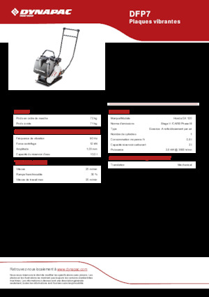 Egyirányú vibrolapok Dynapac DFP7