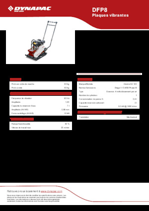 Egyirányú vibrolapok Dynapac DFP8
