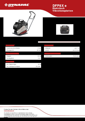 Egyirányú vibrolapok Dynapac DFP8X e