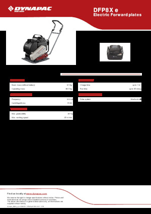 Egyirányú vibrolapok Dynapac DFP8X e