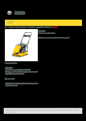 Egyirányú vibrolapok Wacker Neuson WP1550A