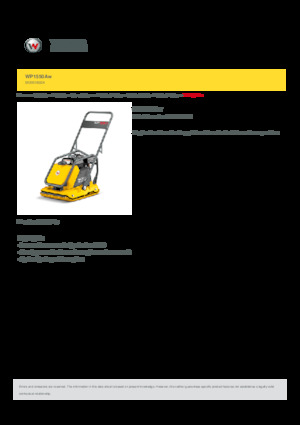 Egyirányú vibrolapok Wacker Neuson WP1550Aw