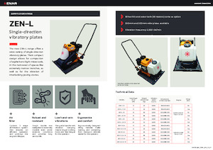 Egyirányú vibrolapok Enar ZEN 20GH