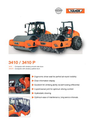 Egyhengeres hengerek Hamm 3410 V