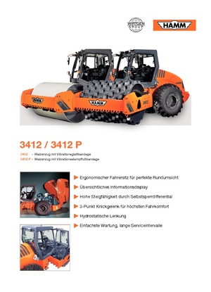 Egyhengeres hengerek Hamm 3412 V
