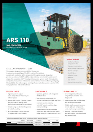 Egyhengeres hengerek Ammann ARS 110 PD