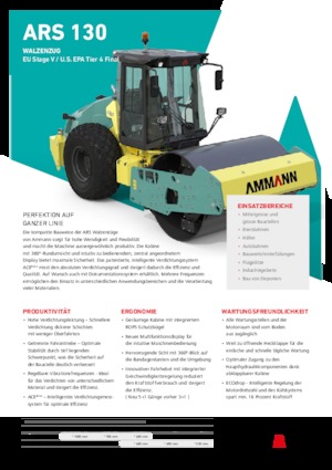 Egyhengeres hengerek Ammann ARS 130
