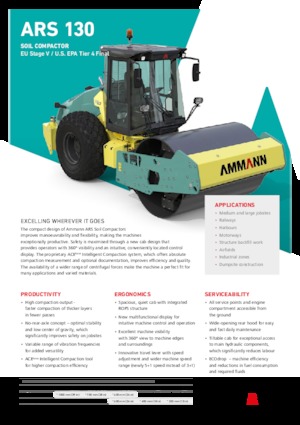 Egyhengeres hengerek Ammann ARS 130