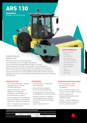 Egyhengeres hengerek Ammann ARS 130 PD