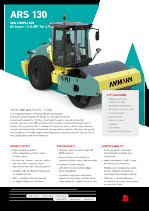 Egyhengeres hengerek Ammann ARS 130 PD