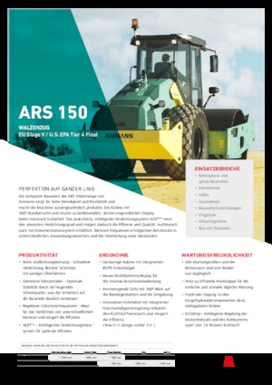 Egyhengeres hengerek Ammann ARS 150