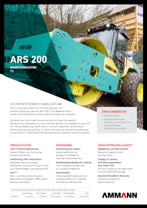 Egyhengeres hengerek Ammann ARS 200