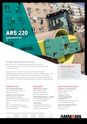 Egyhengeres hengerek Ammann ARS 220
