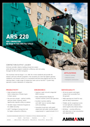 Egyhengeres hengerek Ammann ARS 220 PD