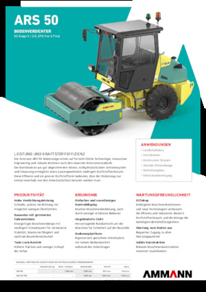 Egyhengeres hengerek Ammann ARS 50