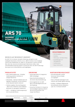 Egyhengeres hengerek Ammann ARS 70 PD
