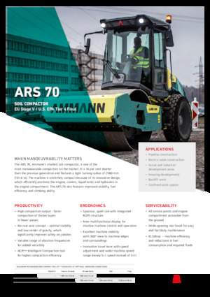 Egyhengeres hengerek Ammann ARS 70 PD