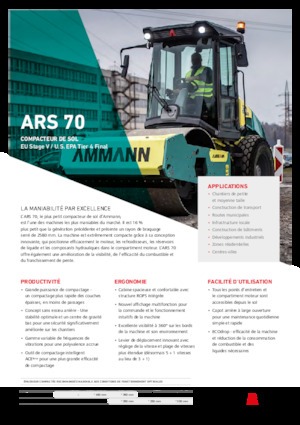 Egyhengeres hengerek Ammann ARS 70 PD