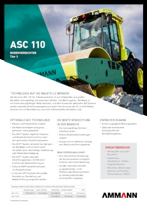Egyhengeres hengerek Ammann ASC 110 D