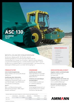 Egyhengeres hengerek Ammann ASC 130 D