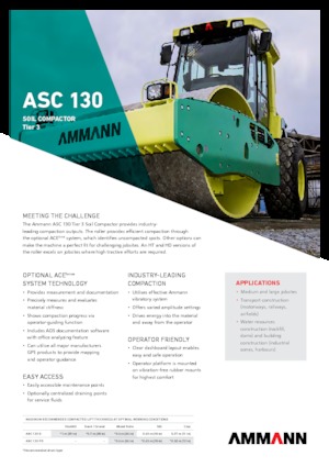Egyhengeres hengerek Ammann ASC 130 HDPD