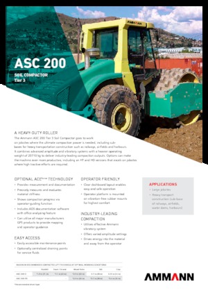 Egyhengeres hengerek Ammann ASC 200 D