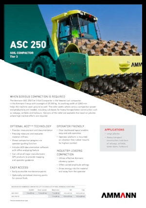 Egyhengeres hengerek Ammann ASC 250 HD