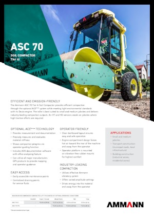 Egyhengeres hengerek Ammann ASC 70 D