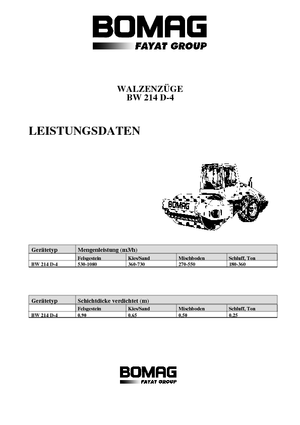 Egyhengeres hengerek Bomag BW 214 D-4
