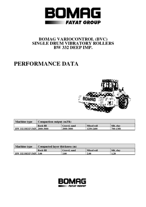 Egyhengeres hengerek Bomag BW 332 DEEP Impact