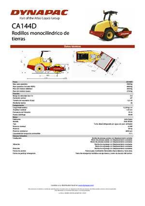 Egyhengeres hengerek Dynapac CA 144 D