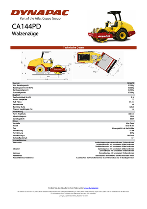 Egyhengeres hengerek Dynapac CA 144 PD