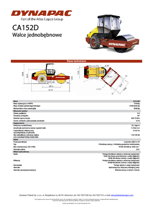 Egyhengeres hengerek Dynapac CA 152 D
