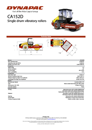 Egyhengeres hengerek Dynapac CA 152 D