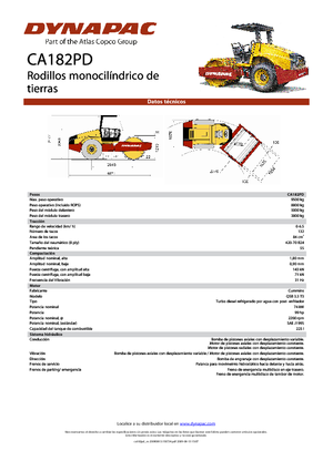 Egyhengeres hengerek Dynapac CA 182 PD