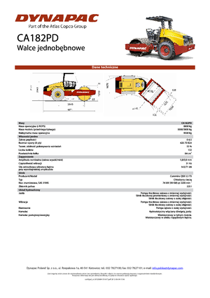 Egyhengeres hengerek Dynapac CA 182 PD
