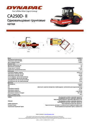 Egyhengeres hengerek Dynapac CA 250 D-II