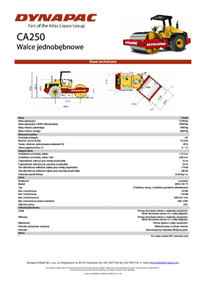 Egyhengeres hengerek Dynapac CA 250