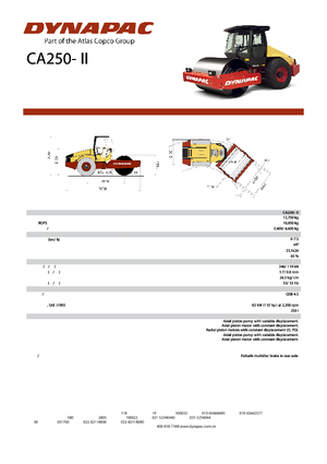 Egyhengeres hengerek Dynapac CA 250-II