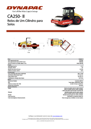 Egyhengeres hengerek Dynapac CA 250-II