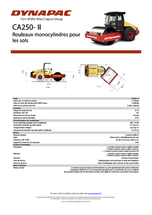 Egyhengeres hengerek Dynapac CA 250-II