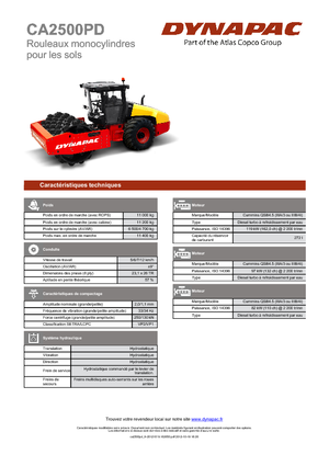 Egyhengeres hengerek Dynapac CA 2500 PD